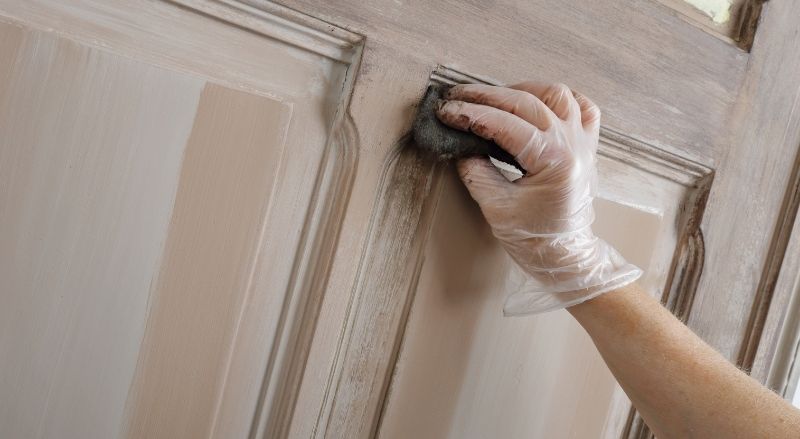 peinture de porte en bois