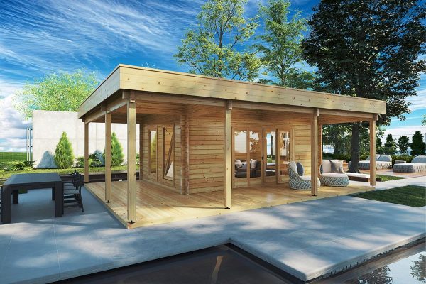 assemblage pour une véranda en bois