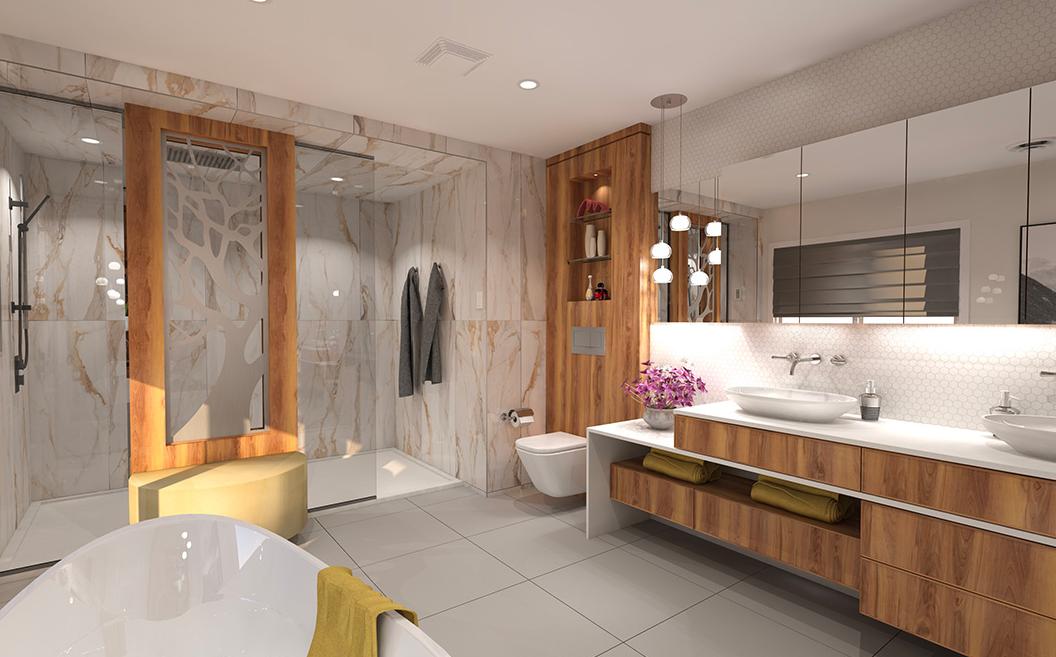 salle de bain luxe et fonctionnelle