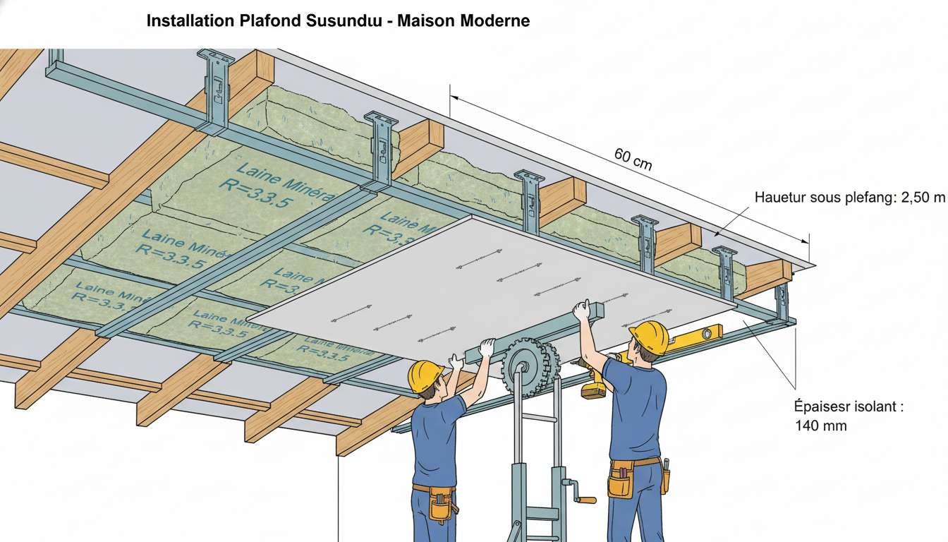 découvrez les étapes essentielles pour calculer l'entraxe des suspentes de plafond en placo, afin d'assurer une installation solide et conforme aux normes.
